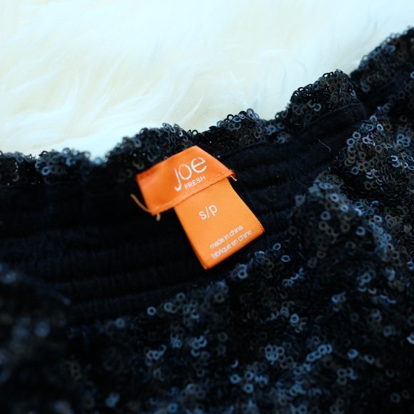 Joe Fresh Black Sequin Mini Skirt - Picture 7 of 9